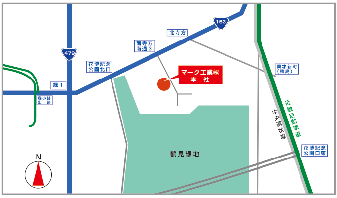 マーク工業㈱本社所在地MAP